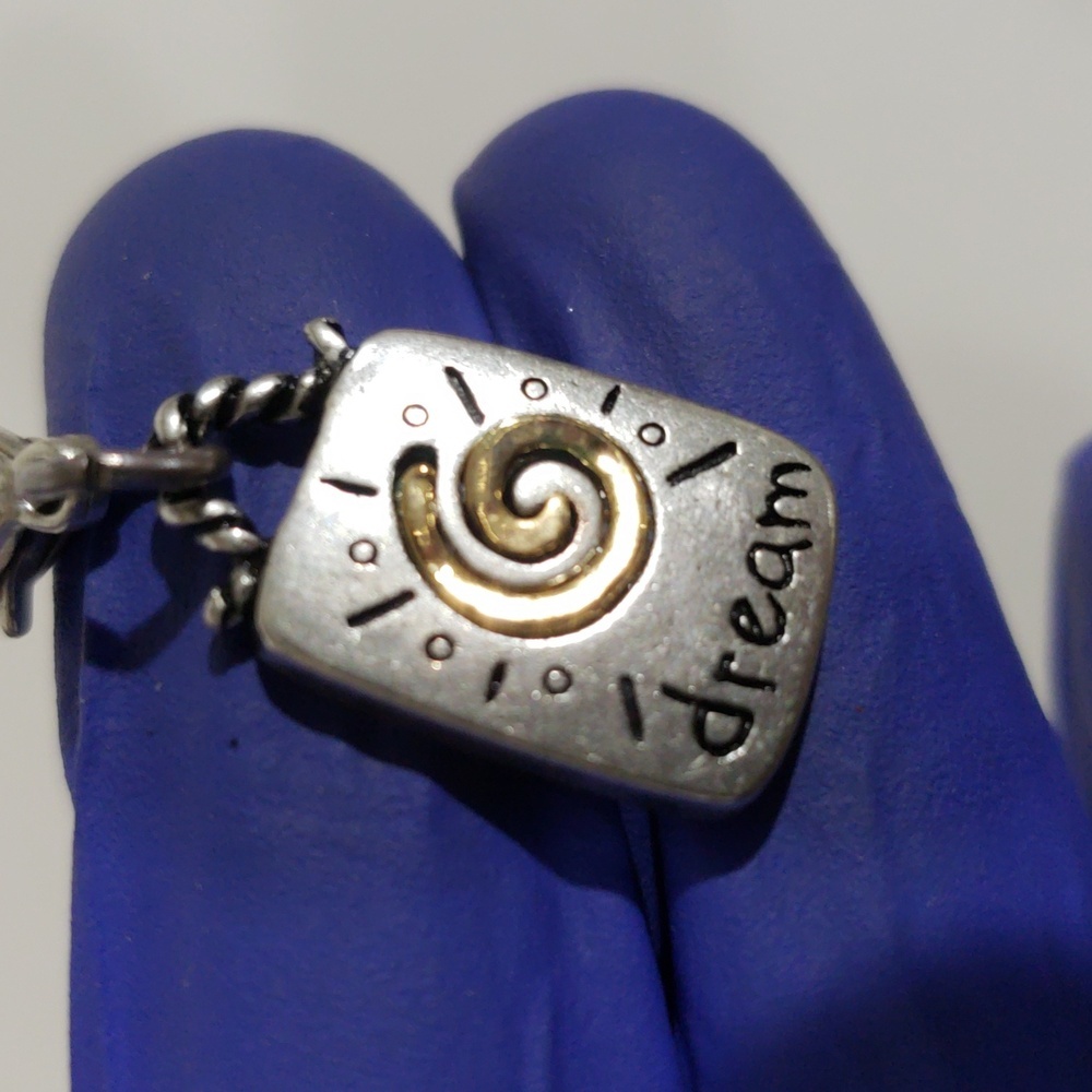 Chico’s Womens Dual Tone “With Love” Dream Charm - Elegant Fashion Jewelry - Picture 8 of 10
